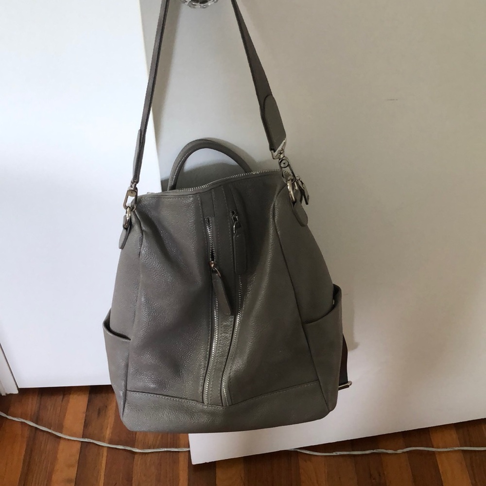 Leather backpack